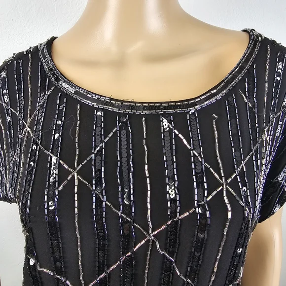 Forever 21 Contemporary Dress NEW Black Beaded Sz M New Years Dark Romantic Forever 21 Contemporary Dress NEW Black Beaded Sz M New Years Dark Romantic
